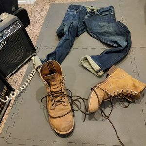 Red Wing Muleskinner Roughout Iron Ranger Boots
